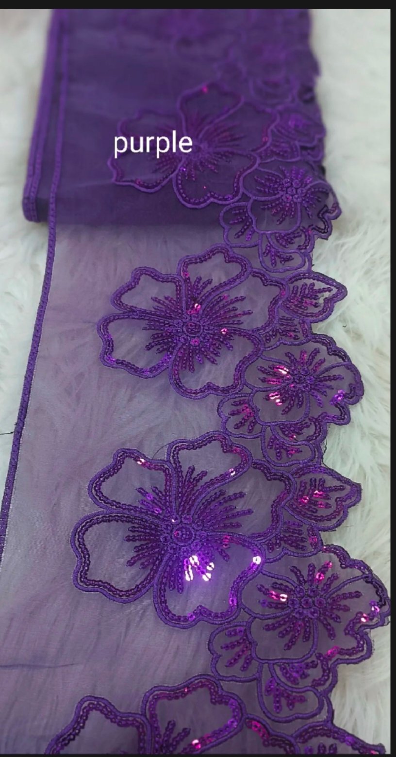Cut work sequence lace width 5.6 inches 1 yard